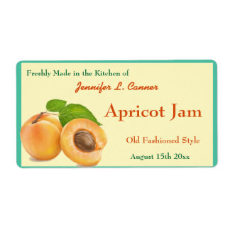 Apricot Sylt eller Preserve Canning Burk Fraktsedel