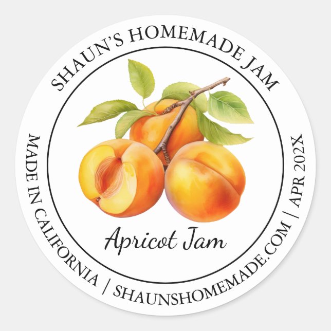 Apricot Sylt Modern etikett (Framsida)
