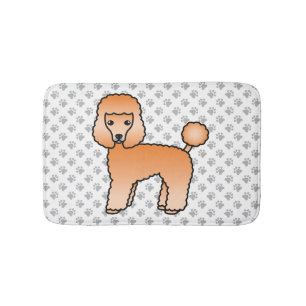 Apricot Toy Poodle Söt Tecknad Hund Badrumsmatta