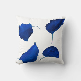 Apricot Träd Blue Lövs Cushion Dekorativ kudde