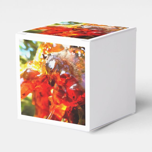 Apricot Träd, läckt harts Abstrakt Abstrakt Painti Presentaskar (Framsidan Sidan)