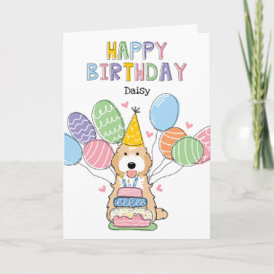 Apricot Tuxedo Cockapoo Cavapoo Hund Grattis på fö Kort