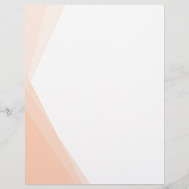 Apricot White Färg Blank Template Anpassningsbar E Brevhuvud (Framsida)