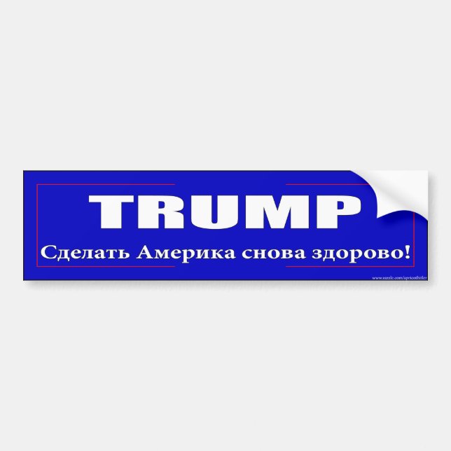 ApricotHitler: "Trump rysk" Bildäckslapp Bildekal (Framsidan)