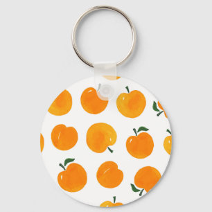 Apricots Watercolor White Background Vintage Nyckelring