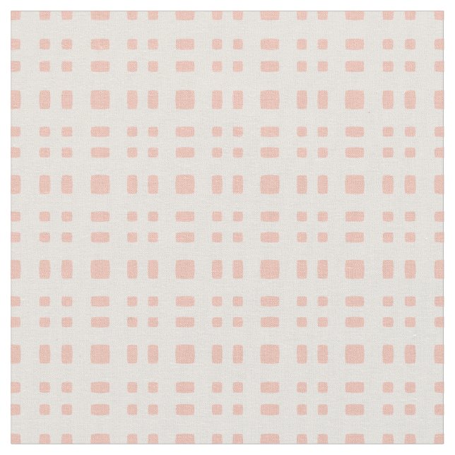 Aprikos Geometrisk Klinker Tyg (Närbild)