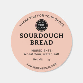 Aprikos Lägg till logotyp Sourdough Bröd Etikett