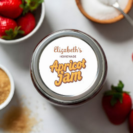 Aprikos Marmelad Runt Klistermärke