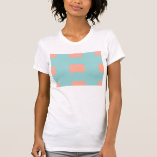 aprikos- och himmelblåttmönster tee
