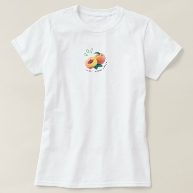 Aprikos söt färsk frukt estetisk sommar t shirt (Design framsida)