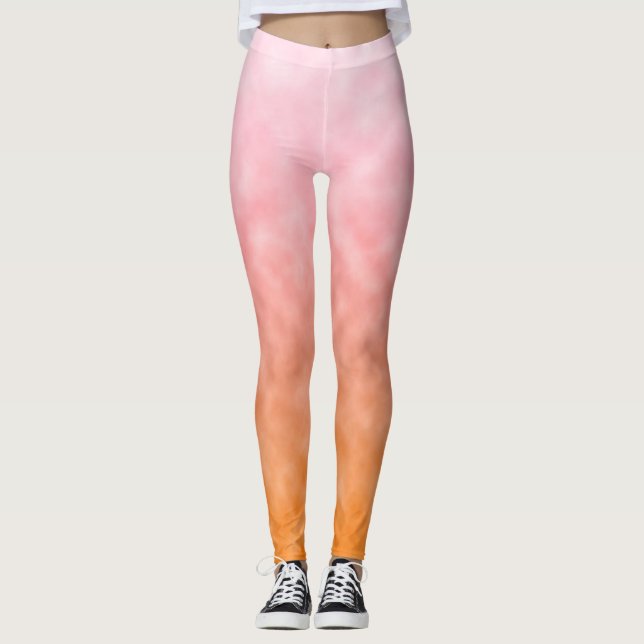 Aprikosfärgad himmel leggings (Framsida)