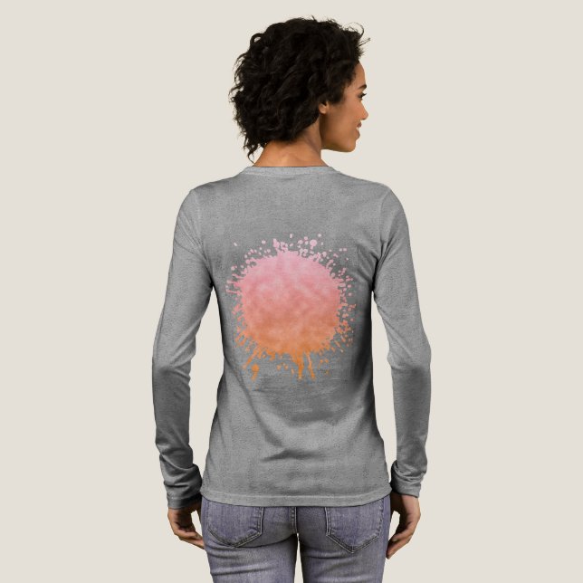 Aprikosfärgad himmel t shirt (Hel baksida)