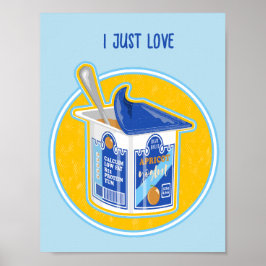 Aprikoshyogurt i en pottflaska poster