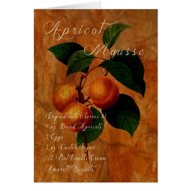 AprikosMousse Hälsningskort (Framsidan)