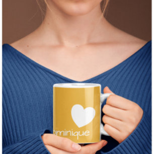 Aprikosprofektion - kaffe Mugg med hjärta