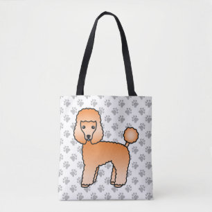 Aprikost Aprikosfärgad Toy Poodle Söt Tecknad Hund Tygkasse