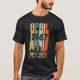 April 1967 55 Födelsedag 55 år gammal 1967 födelse T Shirt