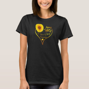 April 1972 49 Birthday T Shirt for Women Sunflow