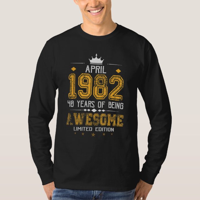 April 1982: 40 år sedan du var Fantastisk T Shirt (Framsida)