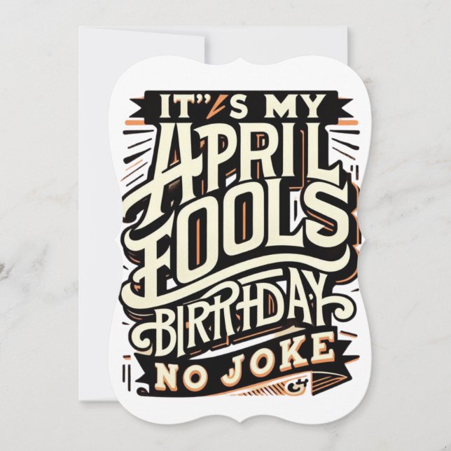 April 1:a födelsedagen Funny April Fools" Firande (Framsida)