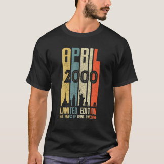 April 2000 T Shirt 20 År gammal Shirt 2000 födelse