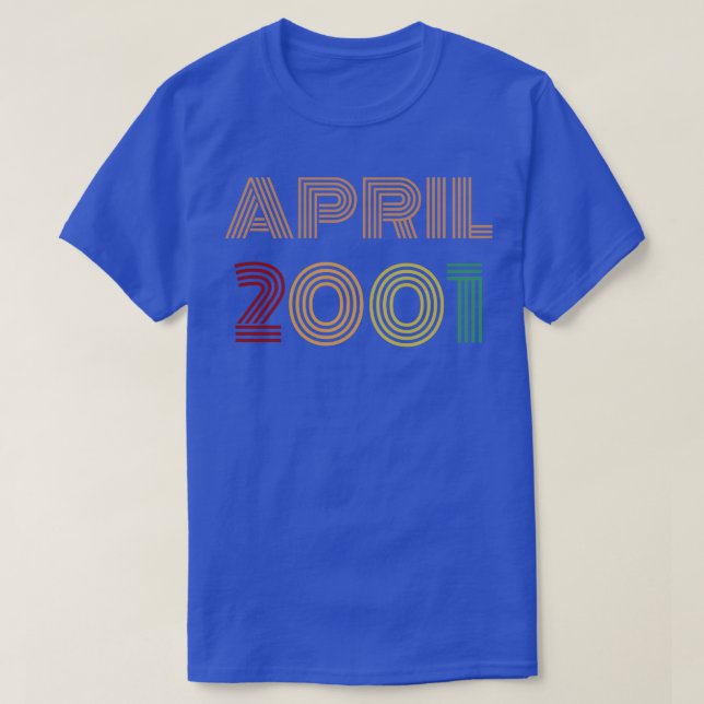 April 2001 Vintage Design T Shirt (Design framsida)