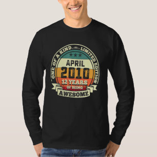April 2010 12:e Birthday 12 Years of Be Awesom T Shirt