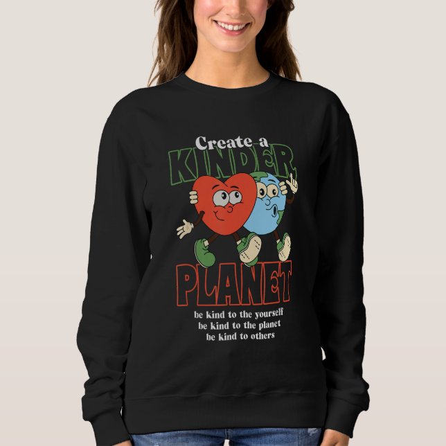 April 22nd Kind Planet Save Earth Day Groovy Envir T Shirt (Framsida)
