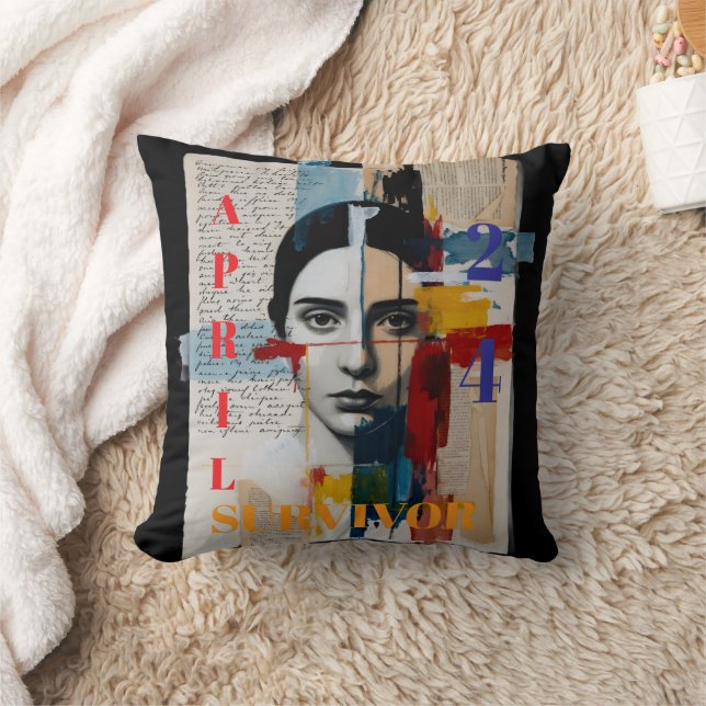 April 24 Survivor Throw Pillow Kudde (Filt)