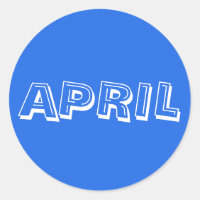 April Alphabet Soppa Royal Blue Sticker från Janz