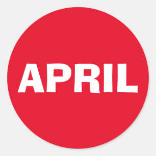April annons - röd klistermärke för lib vid Janz