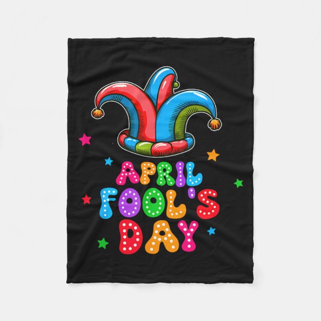 April Aprilsnillar 1 April Månad Bus Pranks Roligt Fleecefilt (Framsidan)