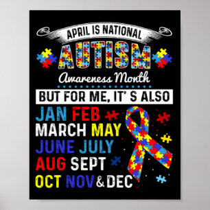April är autismmedvetenhetsmånad och varje månad f poster
