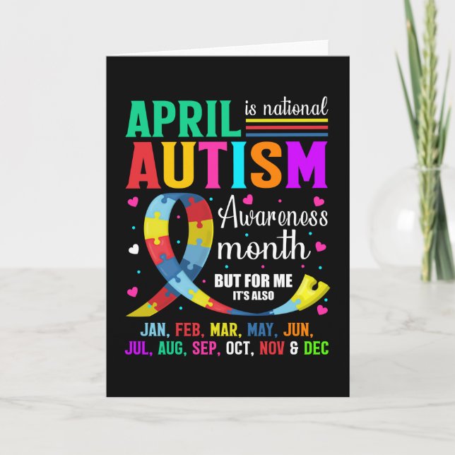 April är den nationella autismens medvetandegörand kort (Framsida)