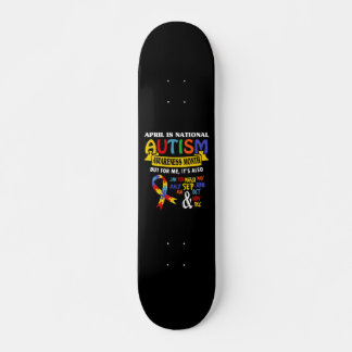 April är den nationella autismens medvetandegörand mini skateboard bräda 18,5 cm