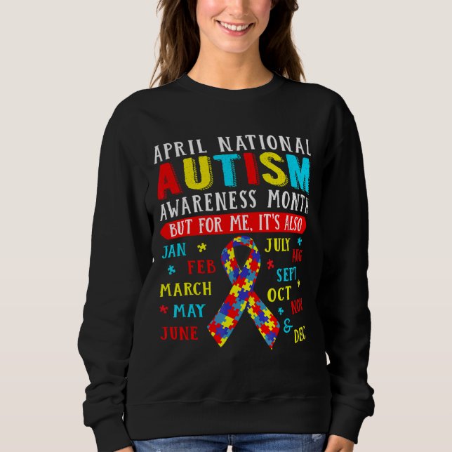 April är den nationella autismens medvetandegörand t shirt (Framsida)