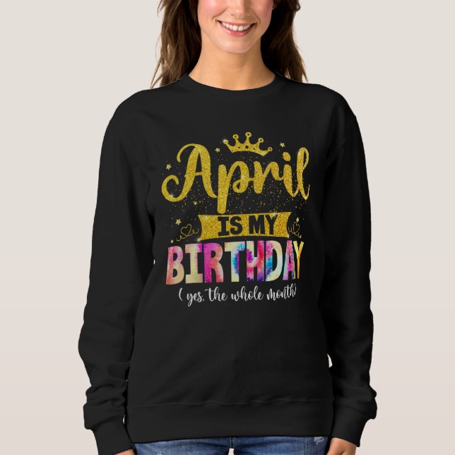 April är min födelsedag. t shirt (Framsida)