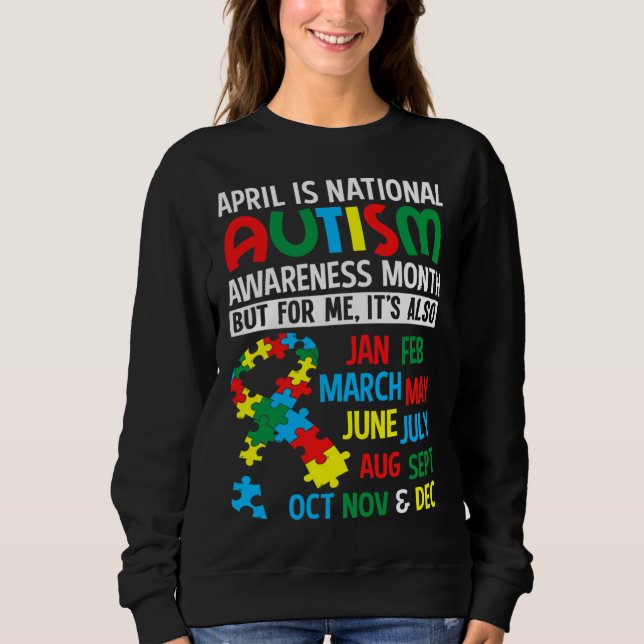 April är National Autism Awareness Månad Support S T Shirt (Framsida)