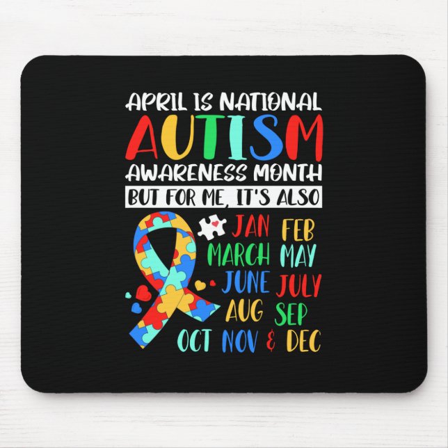 April är National Autism Awareness Month Musmatta (Framsidan)