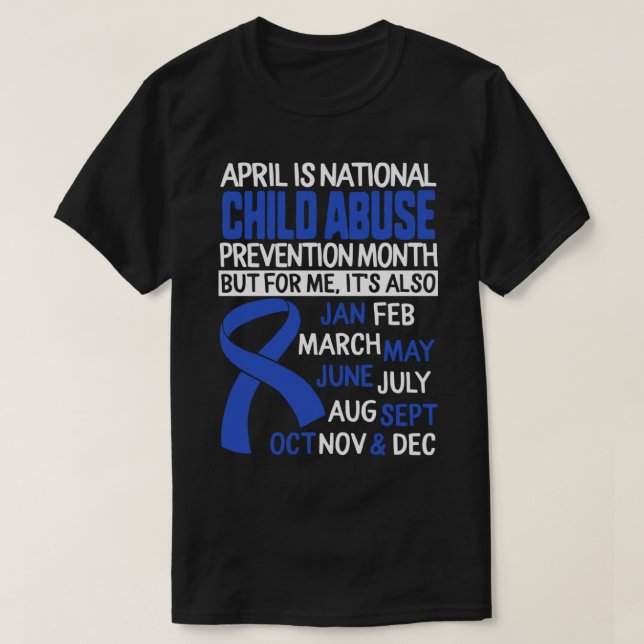 April är National Child Abuse Prevention Month Awa T Shirt (Design framsida)