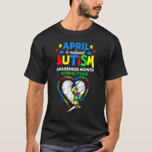 April Är Nationella Autismmedvetenhet Månad Män Kv T Shirt