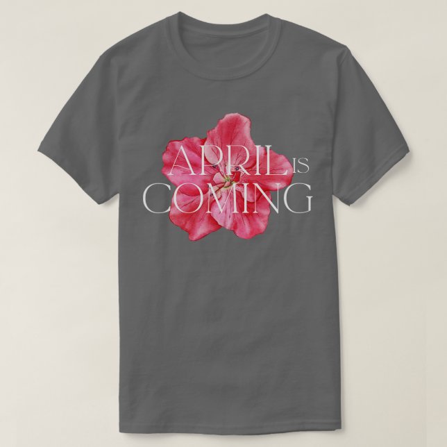 April är på väg mot TShirt T Shirt (Design framsida)