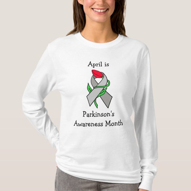 April är Parkinsons informationsmånad T-Shirt (Framsida)