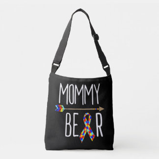 April Autism Awareness Mamma Bear Axelväska