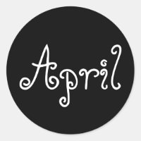 April Baby Doll Black Round Sticker från Janz