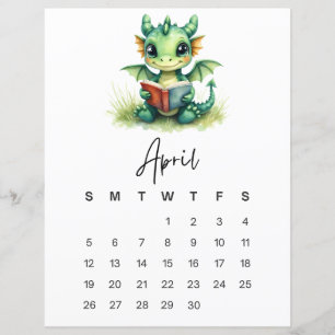 April Bebis Drak Whimsical Fantasy Väggkonst