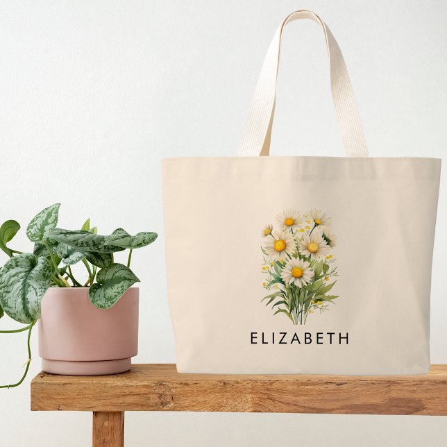 April Birkeland Flower Personlig Gift för henne Jumbo Tygkasse (Skapare uppladdad)