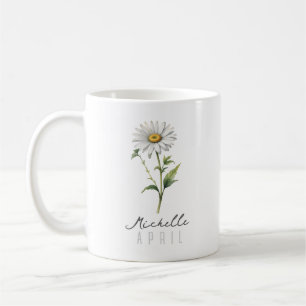 April Birkelängd w/Namn - Daisy Kaffemugg