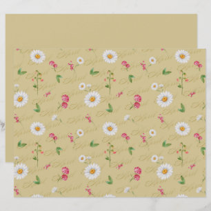 April Birkelapper Daisy Söt Pea Scrapbook Papper