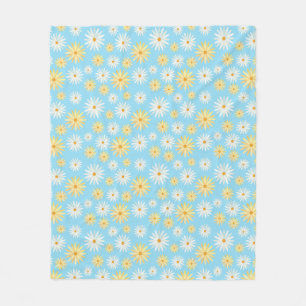 April Birkelblomma - Uppfriskande Daisy Mönster Fleecefilt